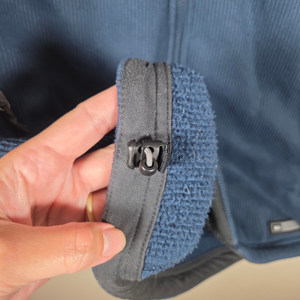 REI Fleece Vest Mens L Blue Polartec Full Zip Ribbed Texture Gorpcore Outdoors - Picture 6 of 9